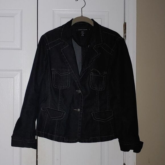 Pierre Cardin Jackets & Blazers - Pierre Cardin dark wash  denim jean jacket Sz 10
